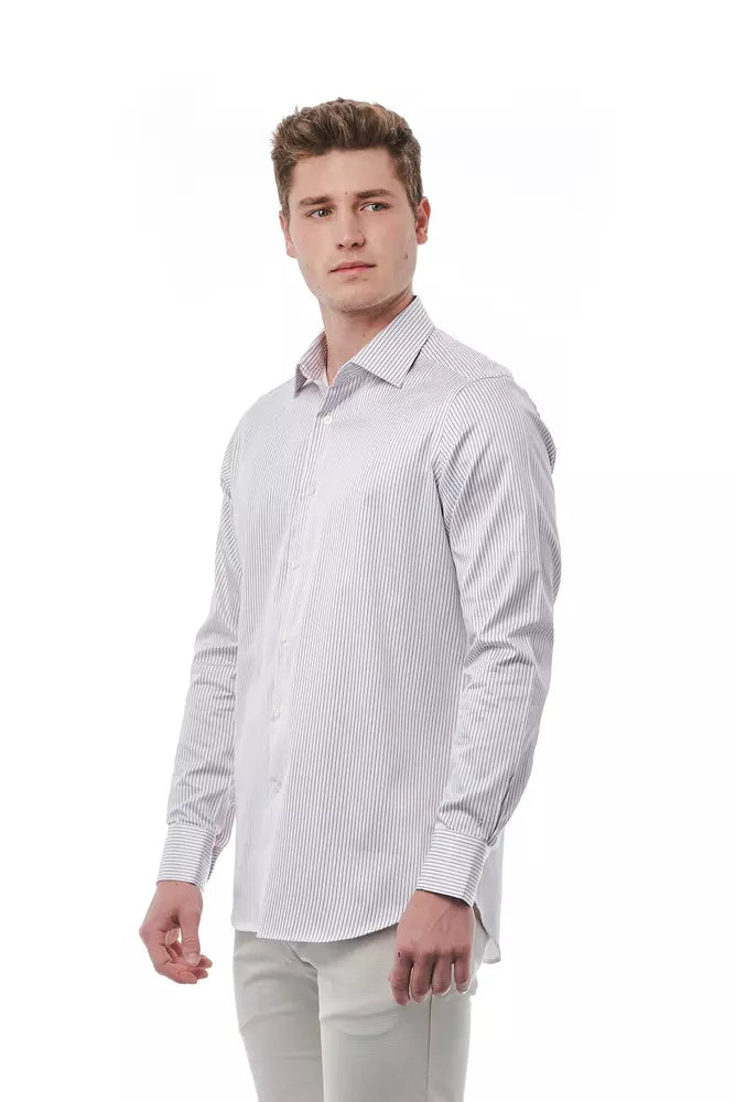 Bagutta White Cotton Men Shirt