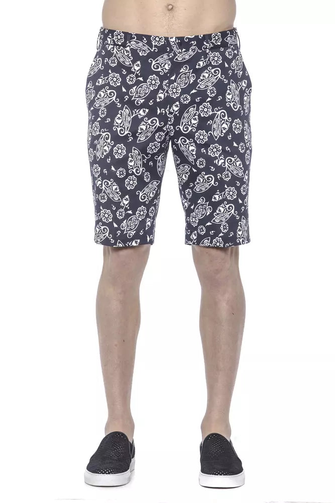 Blue Cotton Men's Bermuda Short