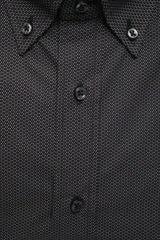 Black Cotton Men Shirt