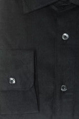 Black Cotton Men Shirt