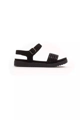 Black Textile Women Sandal