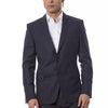 Verri Elegant Blue Wool Single-Breasted Blazer