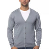 Verri Gray Cotton Men Cardigan