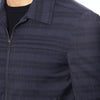 Verri Blue Wool Men Bomber Jacket