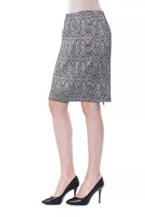 Black Viscose Women Skirt