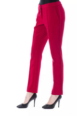 Fuchsia Polyester Women Pants