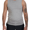 Ermanno Scervino Chic Gray Sleeveless Crewneck Tee