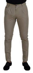 Dolce & Gabbana Stunning Beige Italian Cotton Trousers