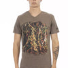 Trussardi Action Brown Cotton Men T-Shirt