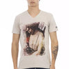 Trussardi Action Beige Cotton Men T-Shirt