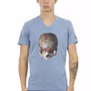 Trussardi Action Light Blue Cotton Men T-Shirt