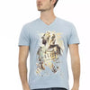 Trussardi Action Light Blue Cotton Men T-Shirt