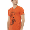 Trussardi Action Red Cotton Men T-Shirt