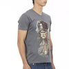 Trussardi Action Gray Cotton Men V-neck T-shirt