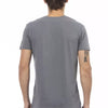 Trussardi Action Gray Cotton Men V-neck T-shirt