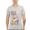 Trussardi Action Gray Cotton Men T-Shirt