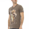 Trussardi Action Brown Cotton Men T-Shirt