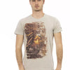 Trussardi Action Beige Cotton Men T-Shirt