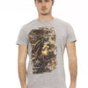 Trussardi Action Gray Cotton Men T-Shirt