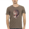 Trussardi Action Brown Cotton Men T-Shirt