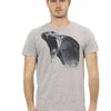 Trussardi Action Gray Cotton Men T-Shirt