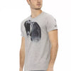 Trussardi Action Gray Cotton Men T-Shirt