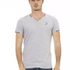 Trussardi Action Gray Cotton Men T-Shirt