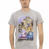 Trussardi Action Gray Cotton Men Short Sleeve T-Shirt