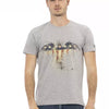 Trussardi Action Gray Cotton Men T-Shirt