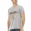 Trussardi Action Gray Cotton Men T-Shirt