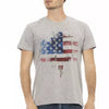 Trussardi Action Gray Cotton Men TShirt