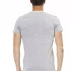 Trussardi Action Gray Cotton Men V-Neck T-Shirt