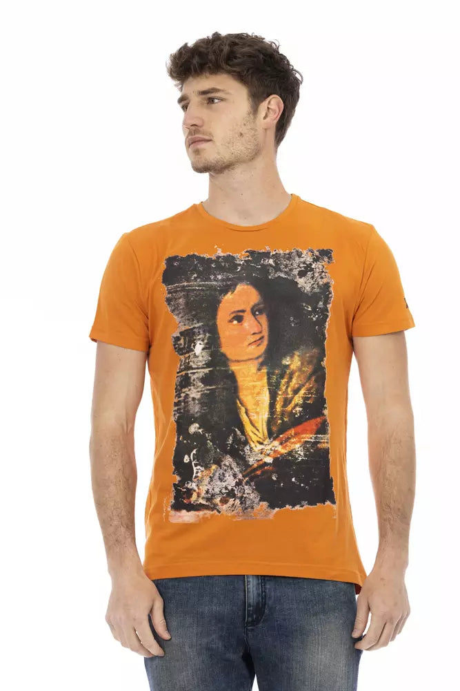 Trussardi Action Orange Cotton Men T-Shirt