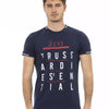 Trussardi Action Blue Cotton Men T-Shirt