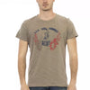 Trussardi Action Green Cotton Men T-Shirt