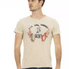 Trussardi Action Beige Cotton Men T-Shirt