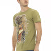 Trussardi Action Green Cotton Men T-Shirt