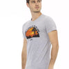 Trussardi Action Gray Cotton Men T-Shirt