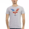 Trussardi Action Gray Cotton Men T-Shirt