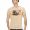 Trussardi Action Beige Cotton Men T-Shirt