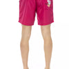 Bikkembergs Fuchsia Polyester Men Swim Short