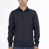 Baldinini Trend Blue Linen Men Shirt