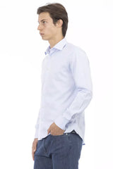 Light Blue Cotton Men Shirt