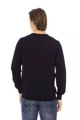 Blue Fabric Men Sweater