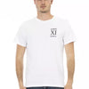 Bikkembergs Elegant White Front Print T-Shirt