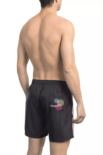 Bikkembergs Black Polyester Men Swim Short