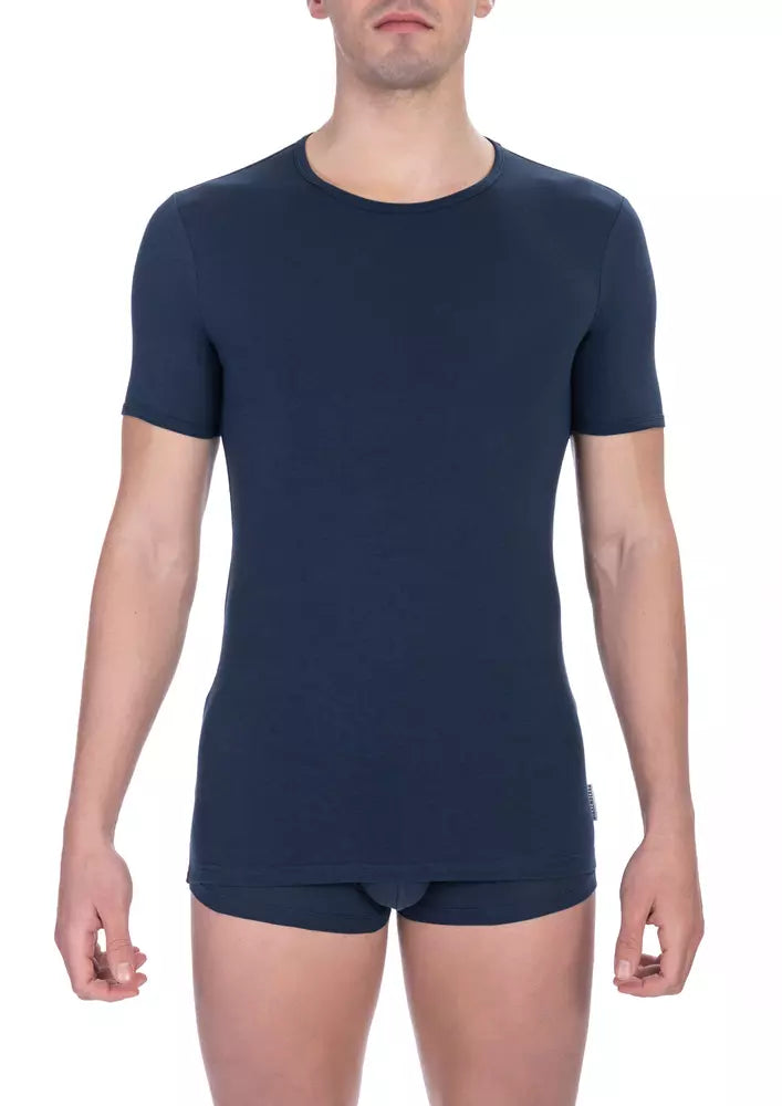 Bikkembergs Blue Cotton Men T-Shirt