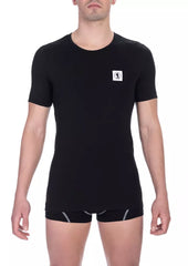 Black Cotton Men T-Shirt