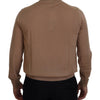 Dolce & Gabbana Beige Cashmere Crewneck Pullover Sweater