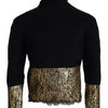 Dolce & Gabbana Stunning Black and Gold Crewneck Sweater